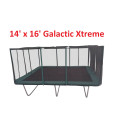 14x16 FT Heavy Duty Trampoline USA XHD by Galactic Xtreme with Enclosure Safety Combo 