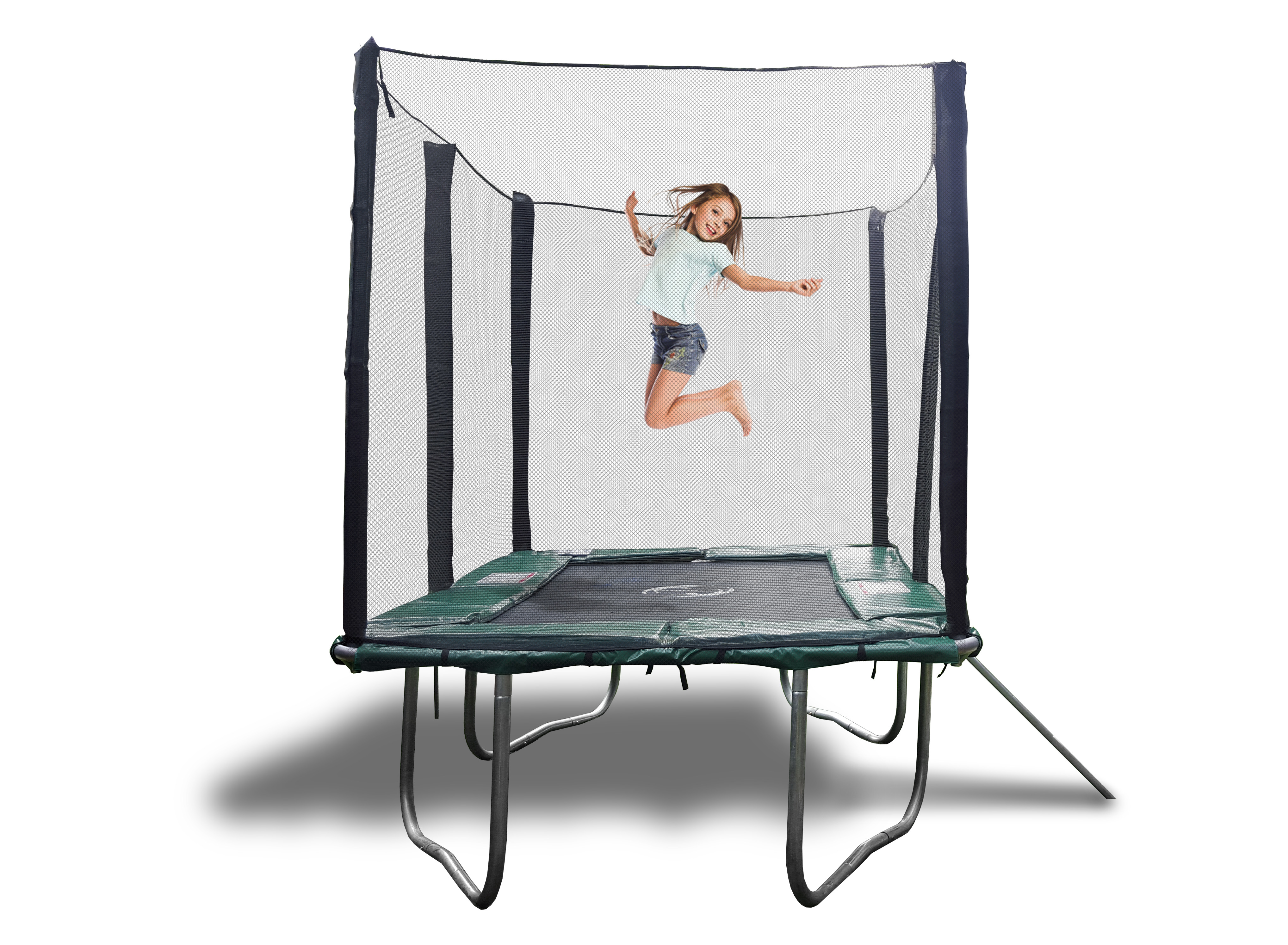 7’x10’ Galactic Heavy Duty Trampoline Combo Rectangle Trampolines for