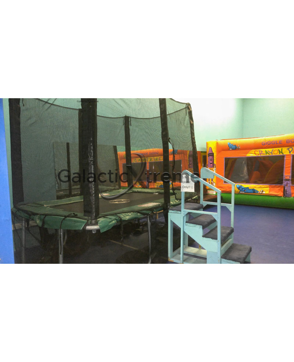7’x10’ Galactic Heavy Duty Trampoline Combo Rectangle Trampolines for