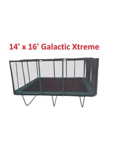 14x16 FT Heavy Duty Trampoline USA XHD by Galactic Xtreme with Enclosure Safety Combo 