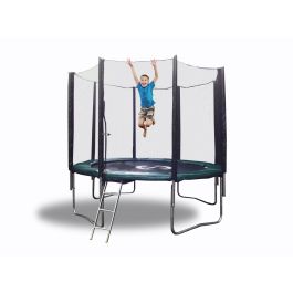 10 FT Galactic Xtreme  EXTRA HEAVY DUTY BEST Kids Trampoline with Enclosure Safety and Ladder Combo