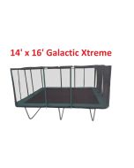 14x16 FT Heavy Duty Trampoline USA XHD by Galactic Xtreme with Enclosure Safety Combo 